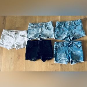 5 Pairs Girls Jean Shorts 4/5T